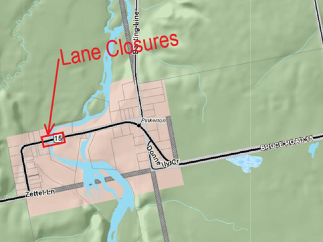 Pinkerton Lane Closure Map